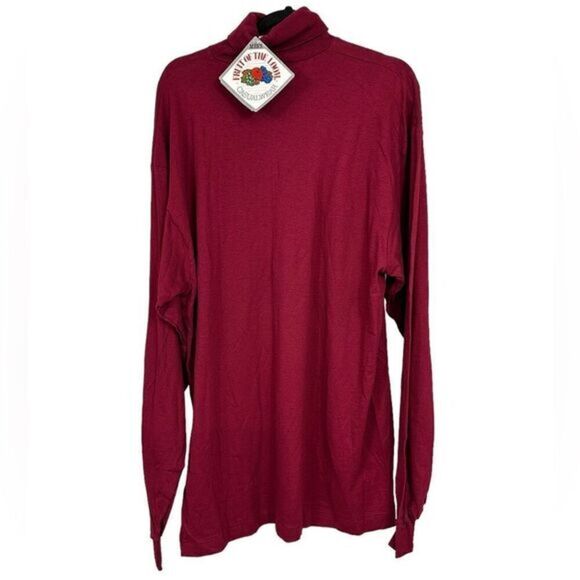 Fruit of the Loom Other - Vintage dead stock fruit of the loom maroon turtleneck men’s large